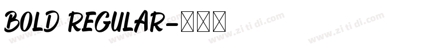 Bold Regular字体转换